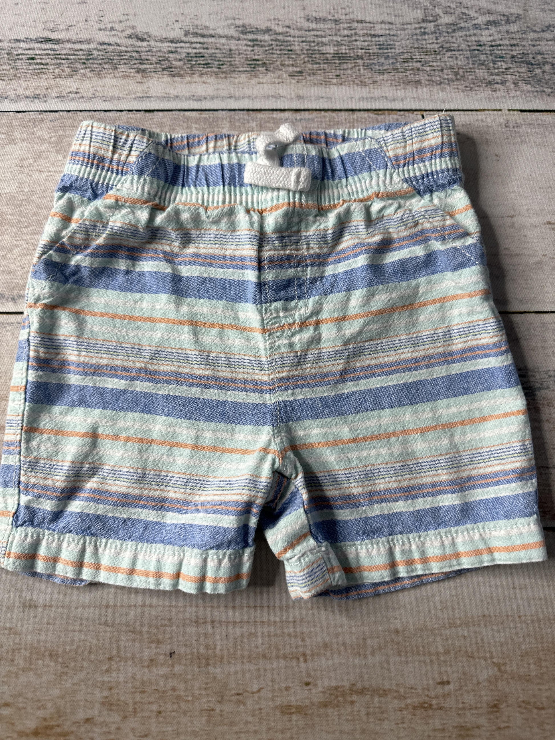 Jumping Beans Boys Turquoise | Light Blue | White | Stripe Shorts Size: 18-24 months Turquoise | Light Blue | White | Stripe