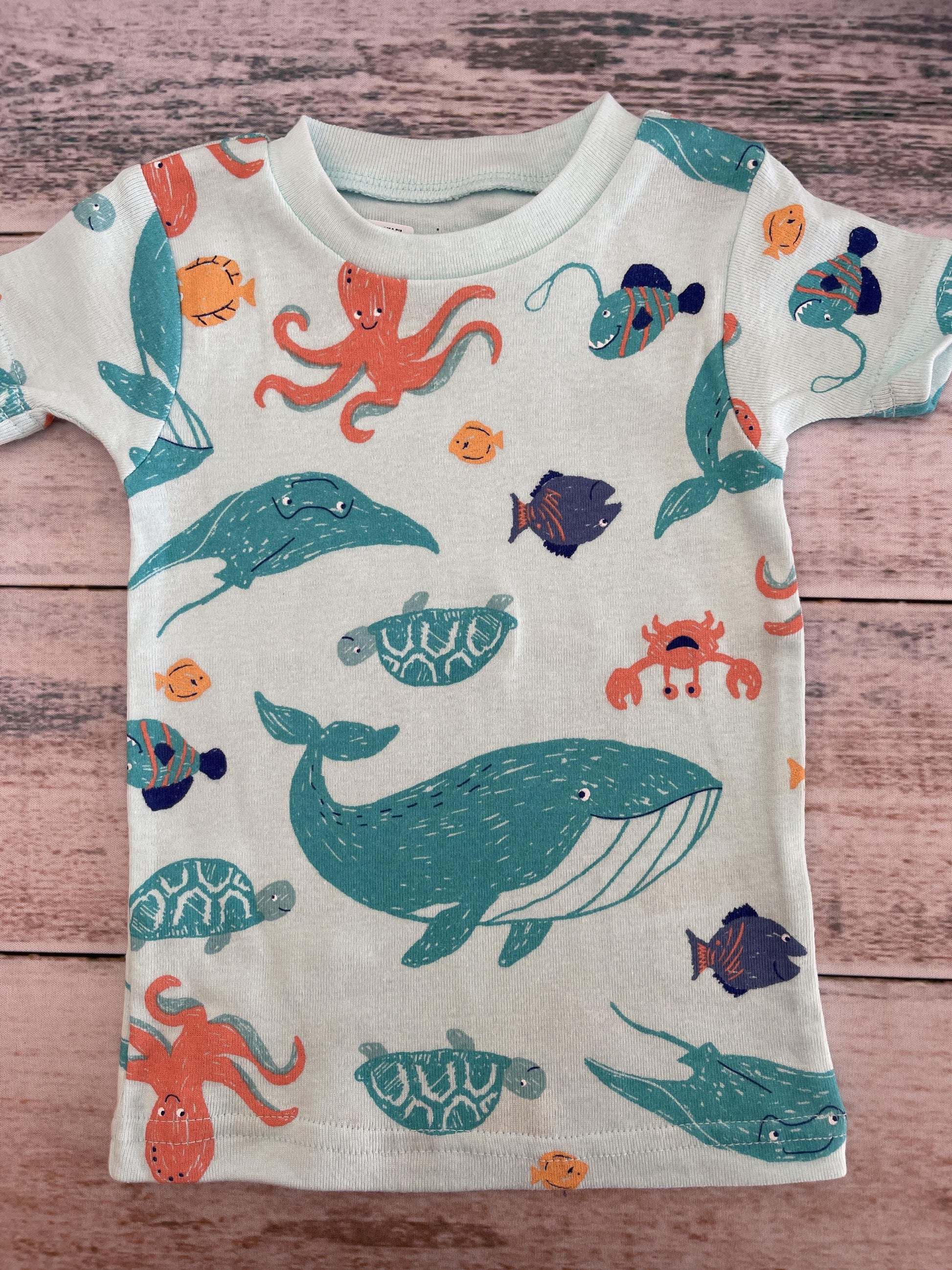 Carters Unisex Turquoise | Light Blue Pajamas Size: 12 months Turquoise | Light Blue
