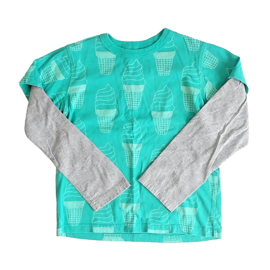 Tea Collection Boys Turquoise Lion Long Sleeve T-Shirt Size: 7 Years Turquoise Lion