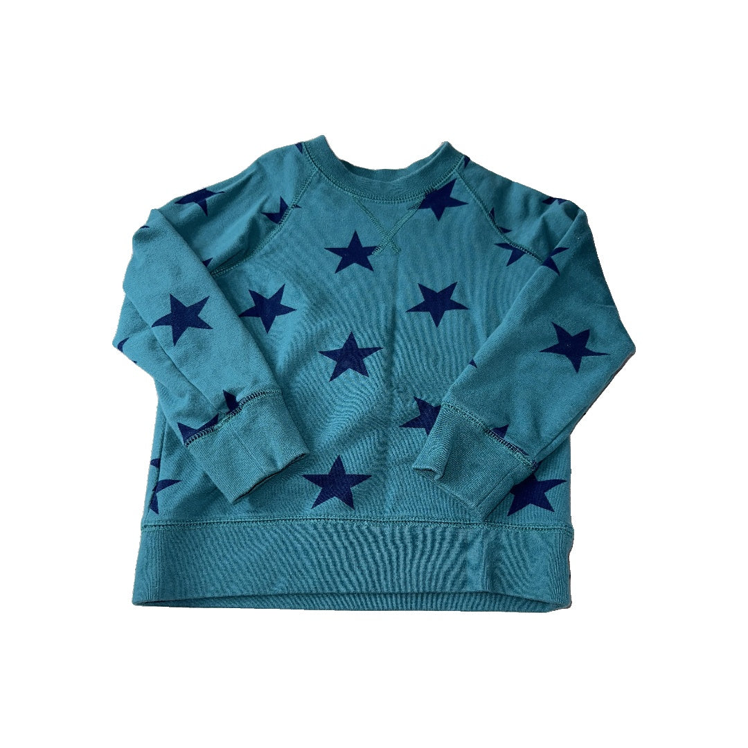 Primary Girls Turquoise | Navy Blue | Stars Sweater Size: 3T Turquoise | Navy Blue | Stars