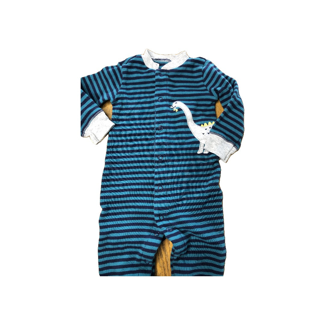 Carters Boys Turquoise | Navy Blue | Striped Pajamas Size: 6-9 months Turquoise | Navy Blue | Striped