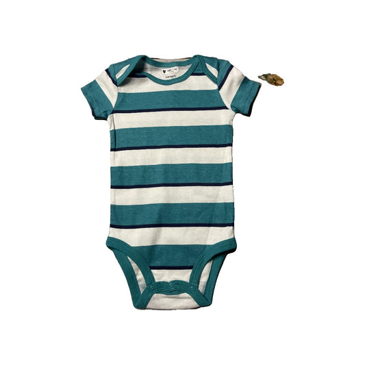 Carters Boys Turquoise | Navy Blue | White Onesie Size: 9 months Turquoise | Navy Blue | White