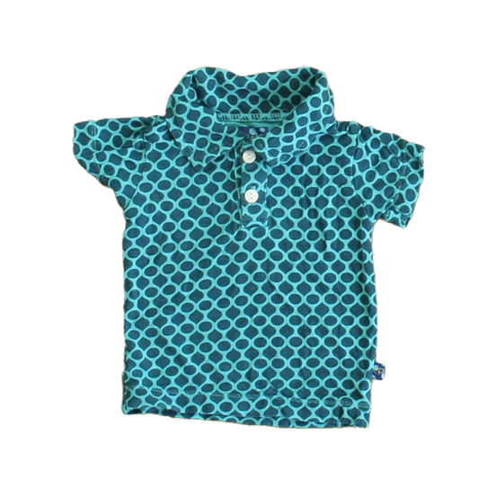 Kickee Pants Boys Turquoise | Navy Polo Shirt Size: 0-3 Months Turquoise | Navy