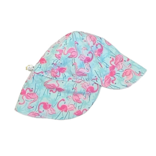 Green Sprouts Girls Turquoise | Pink Flamingos Sun Hat Size: 2-3T Turquoise | Pink Flamingos