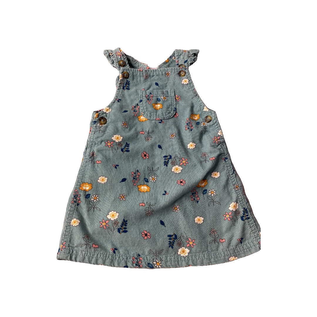 Carters Girls Turquoise | Pink floral Dress Size: 18 months Turquoise | Pink floral
