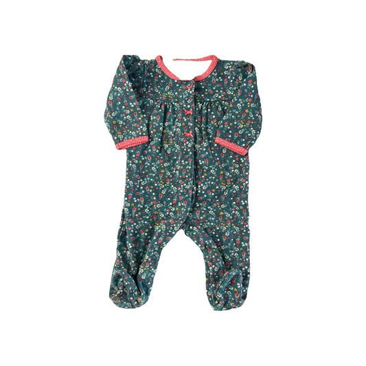 Carters Girls Turquoise | Pink floral Pajamas Size: 6 months Turquoise | Pink floral