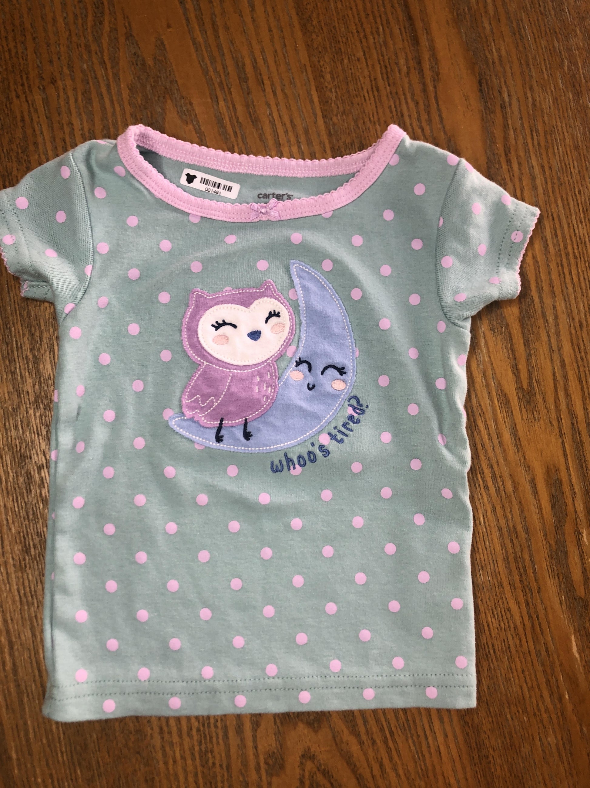 Carters Girls Turquoise | pink | polka dot Pajamas Size: 6-12 months Turquoise | pink | polka dot