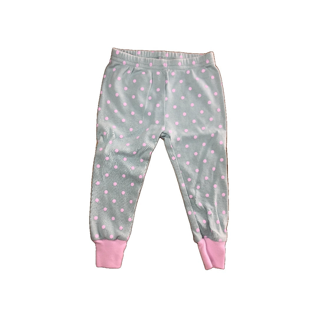 Carters Girls Turquoise | pink | polka dot Pajamas Size: 6-12 months Turquoise | pink | polka dot