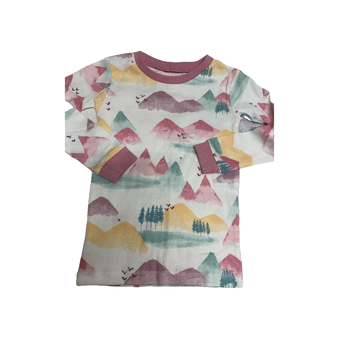 Burt's Bees Girls Turquoise | pink Pajamas Size: 3T Turquoise | pink