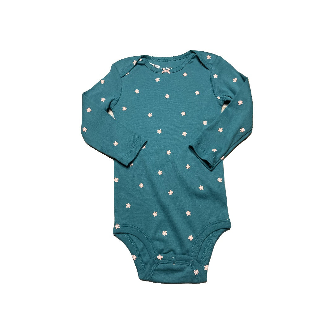 Carters Girls Turquoise | pink Onesie Size: 18 months Turquoise | pink