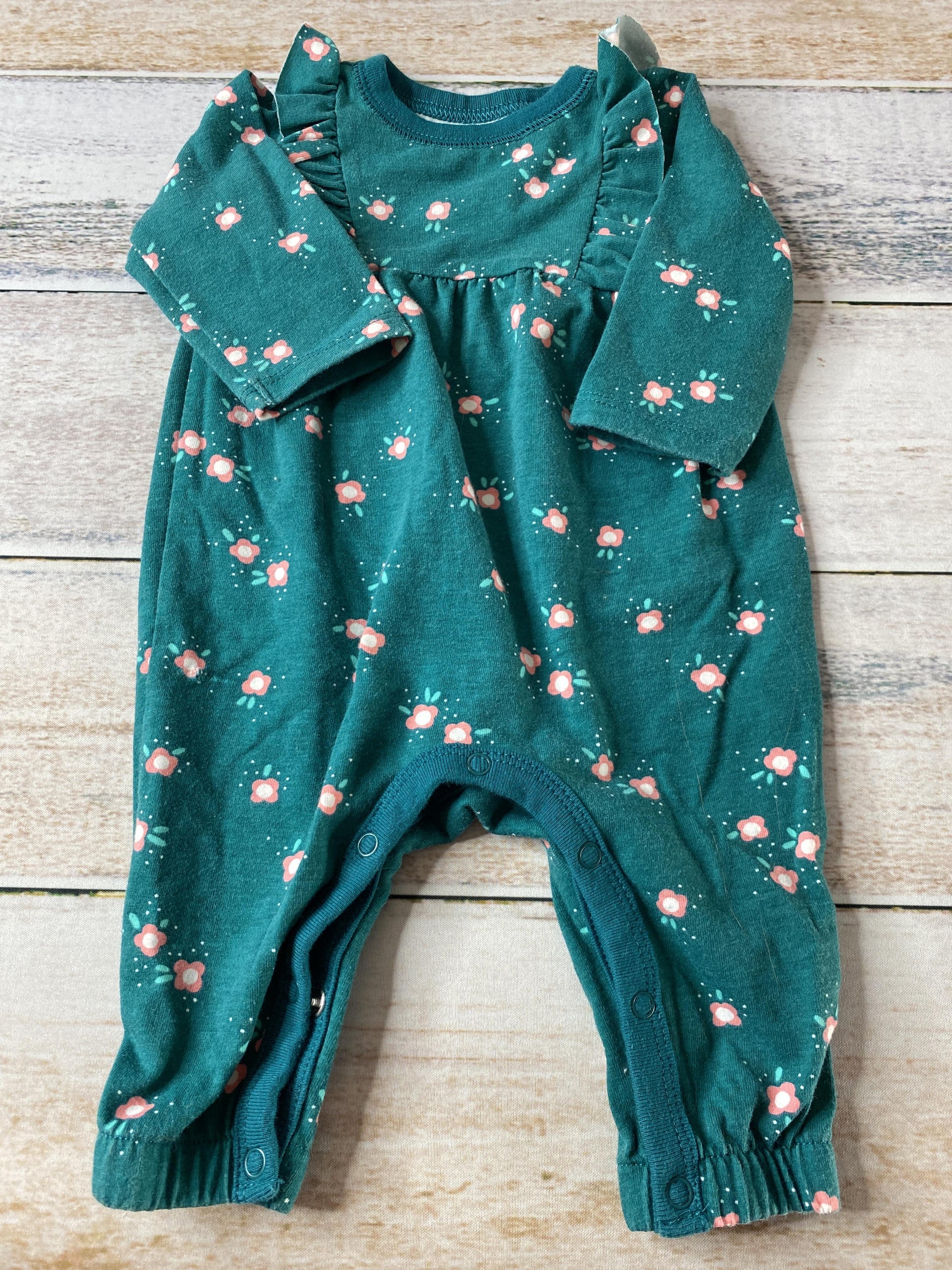 Cat & Jack Girls Turquoise | pink Long Sleeve Outfit Size: 3 months Turquoise | pink