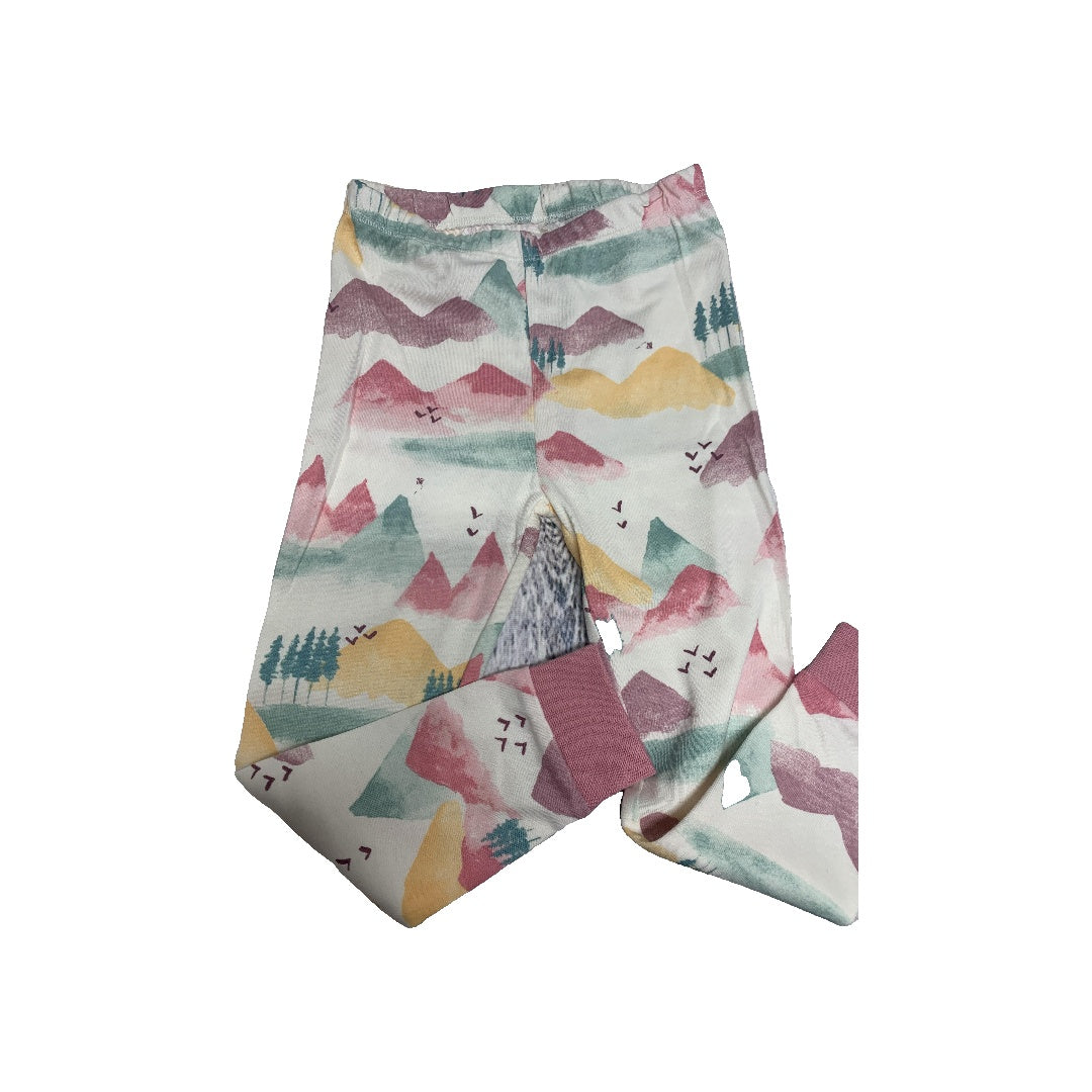 Burt's Bees Girls Turquoise | pink Pajamas Size: 3T Turquoise | pink