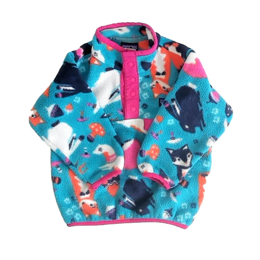 Patagonia Girls Turquoise | Pink Fleece Size: 6-12 Months Turquoise | Pink