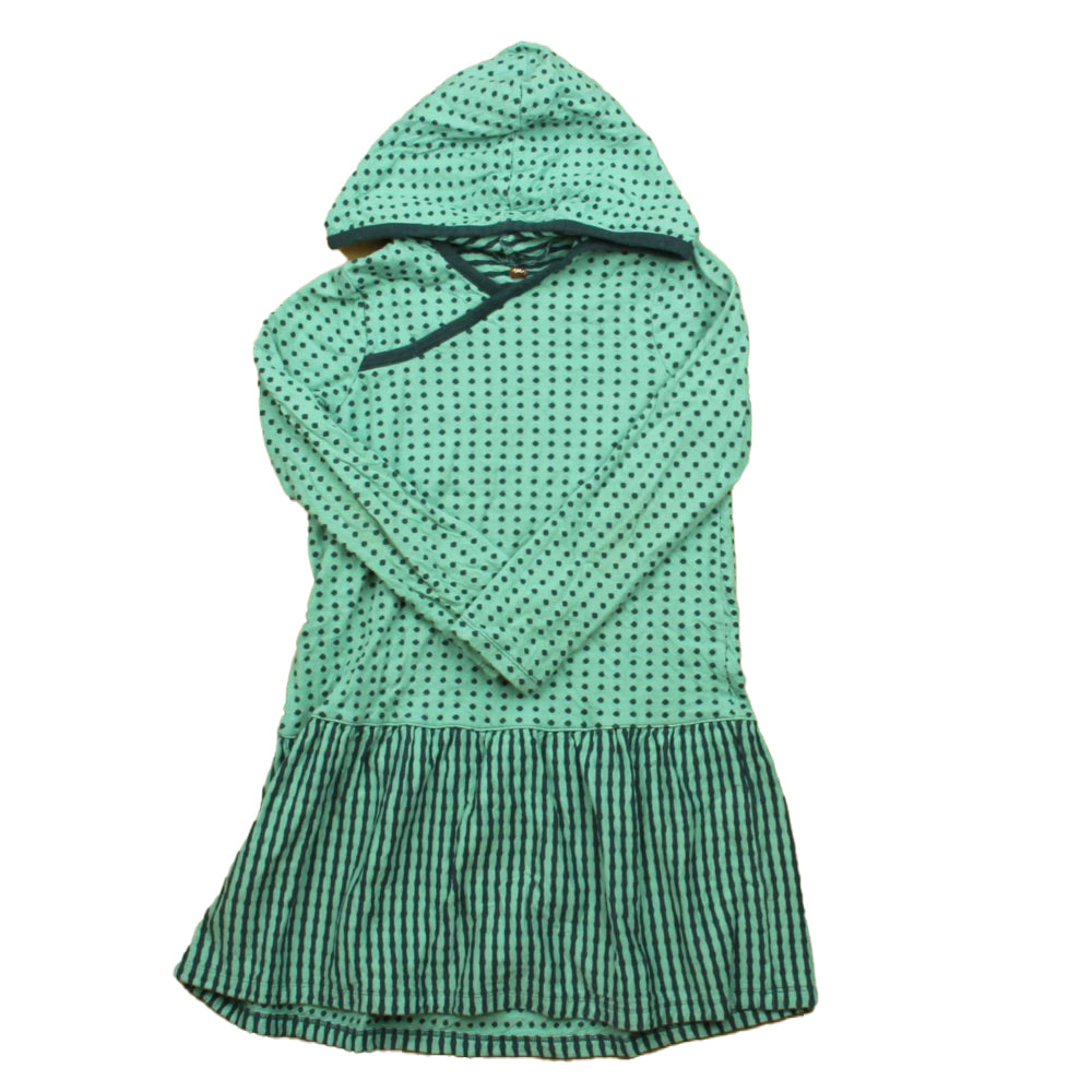 Tea Collection Girls Turquoise Polka Dot Dress Size: 10 Years Turquoise Polka Dot
