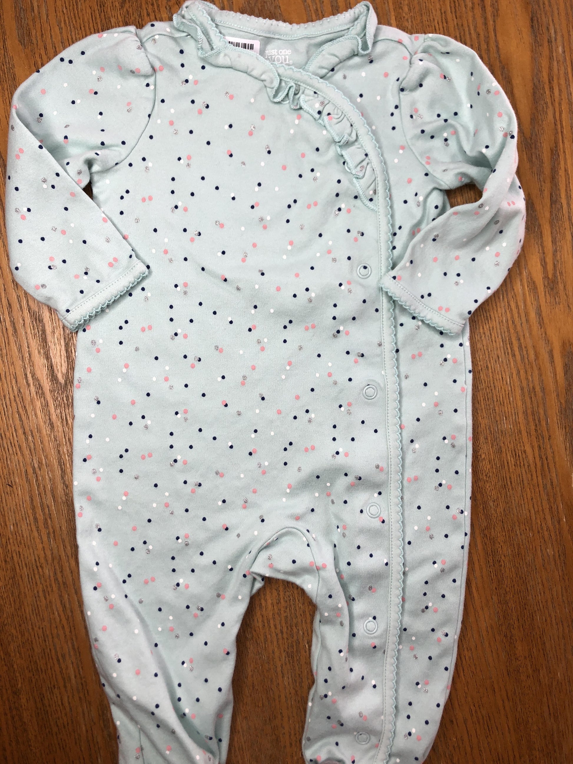 Carters Girls Turquoise | polka dot Pajamas Size: 6 months Turquoise | polka dot