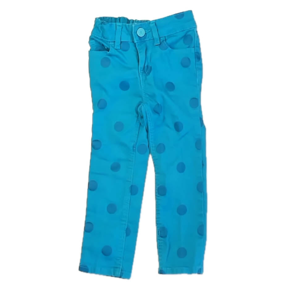 Gap Girls Turquoise Polka Dots Jeggings Size: 3T Turquoise Polka Dots