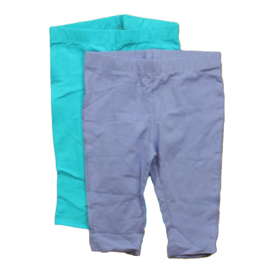 Mightly Girls Turquoise | Purple Leggings Size: 2-5T Turquoise | Purple