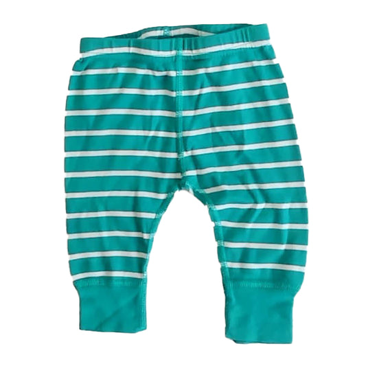 Hanna Andersson Boys Turquoise Stripe Leggings Size: 3-6 Months Turquoise Stripe