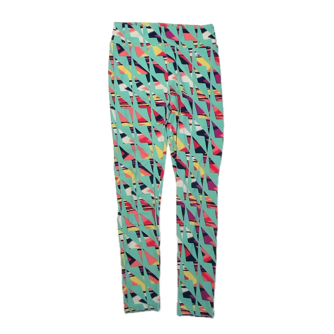 Lularoe Girls Turquoise Triangles Leggings Size: One Size Turquoise Triangles