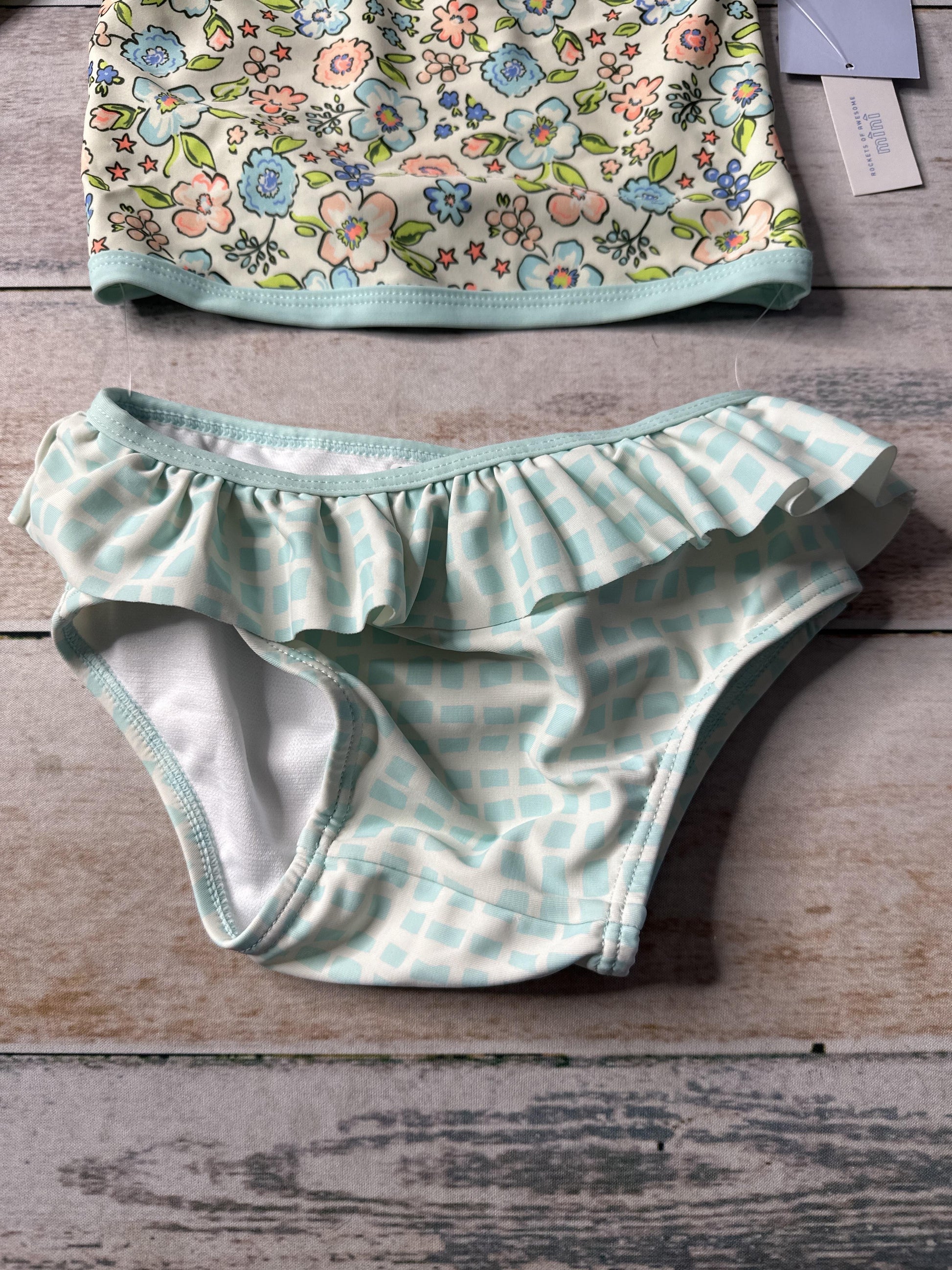 Rockets of Awesome Girls Turquoise | Whimsical Swimwear Size: 12-18 months Turquoise | Whimsical
