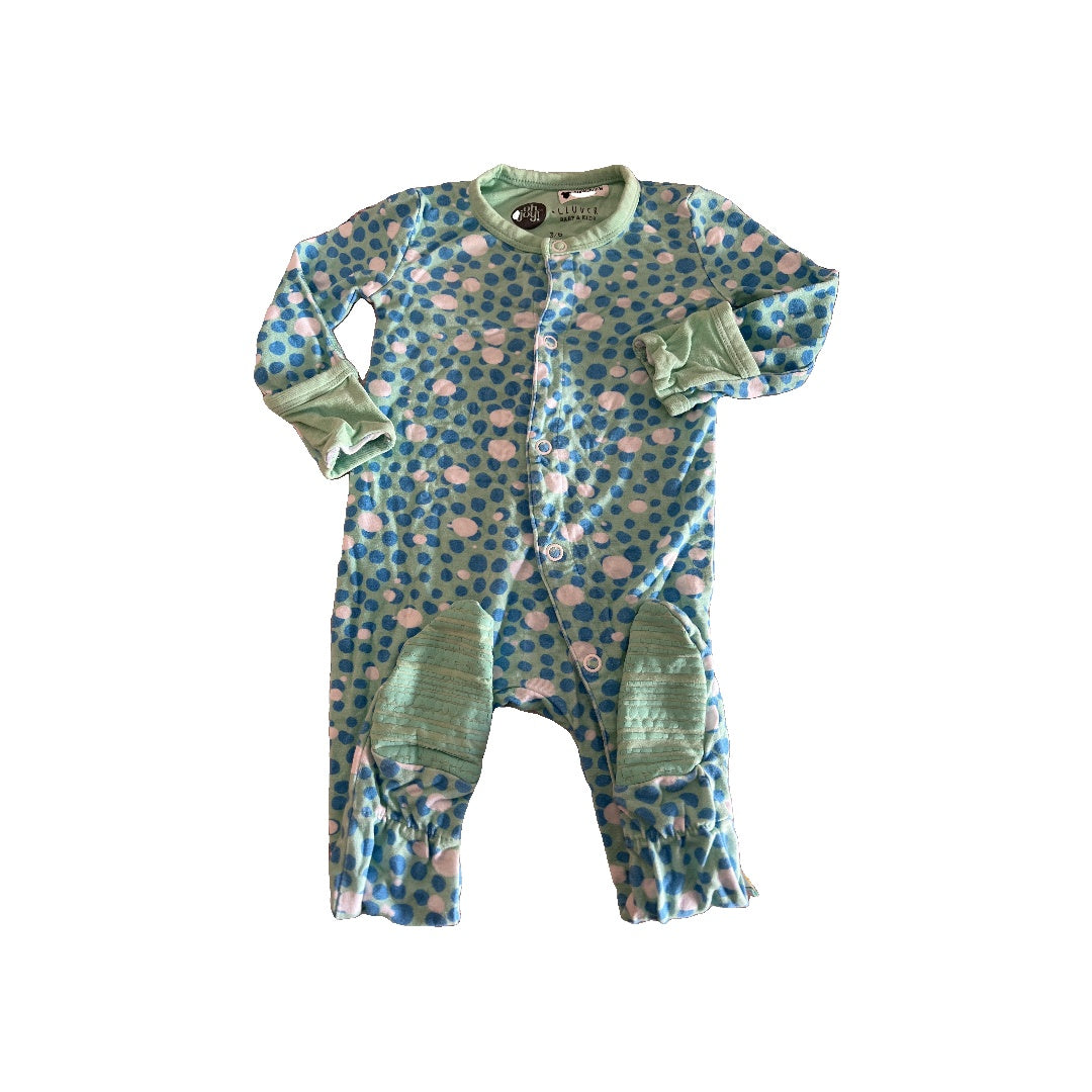 Clover Baby & Kids Unisex Turquoise | White | Light Blue Pajamas Size: 3-6 months Turquoise | White | Light Blue