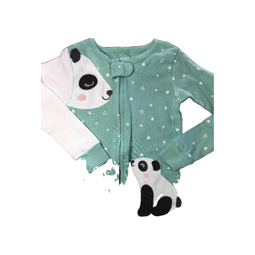 Carters Girls Turquoise | White Pajamas Size: 24 months Turquoise | White