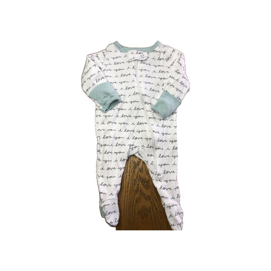Carters Unisex Turquoise | White Pajamas Size: Newborn Turquoise | White
