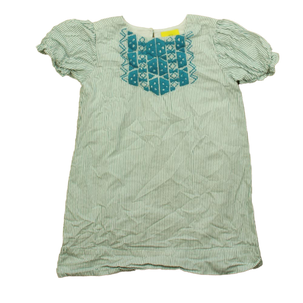 Roberta Roller Rabbit Girls Turquoise | White Dress Size: 4T