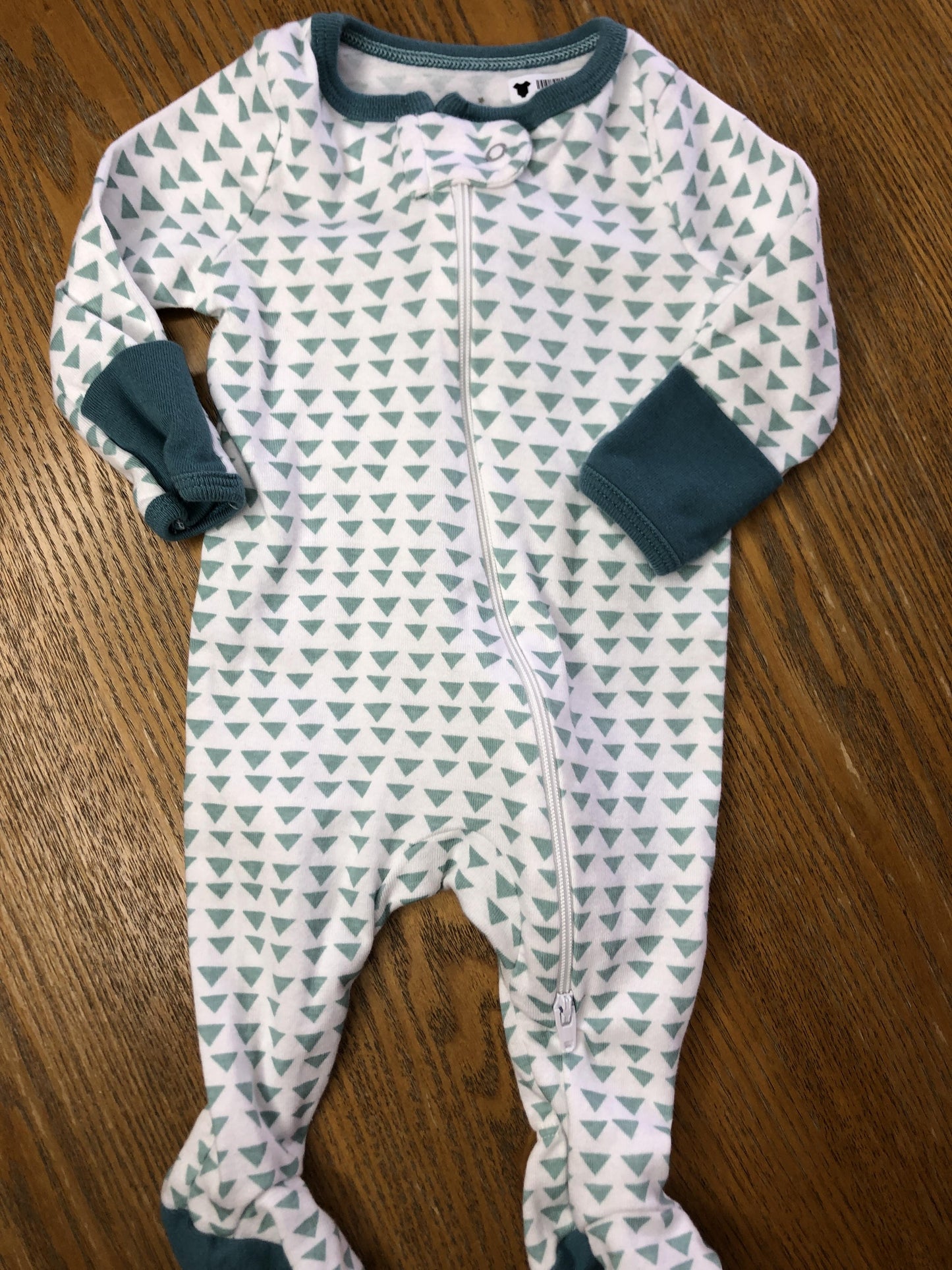 Cloud Island Unisex Turquoise | White Pajamas Size: Newborn Turquoise | White