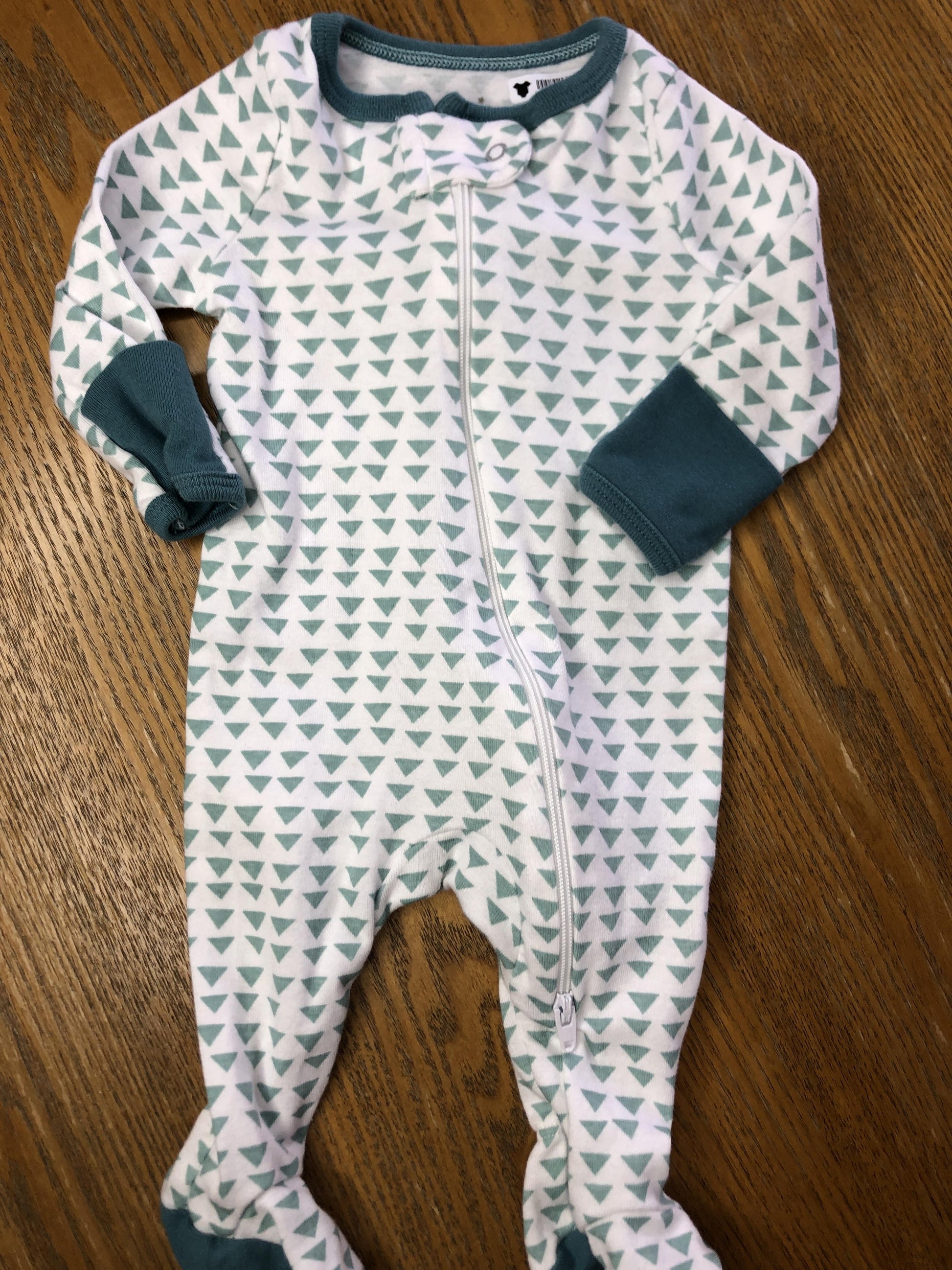 Cloud Island Unisex Turquoise | White Pajamas Size: Newborn Turquoise | White