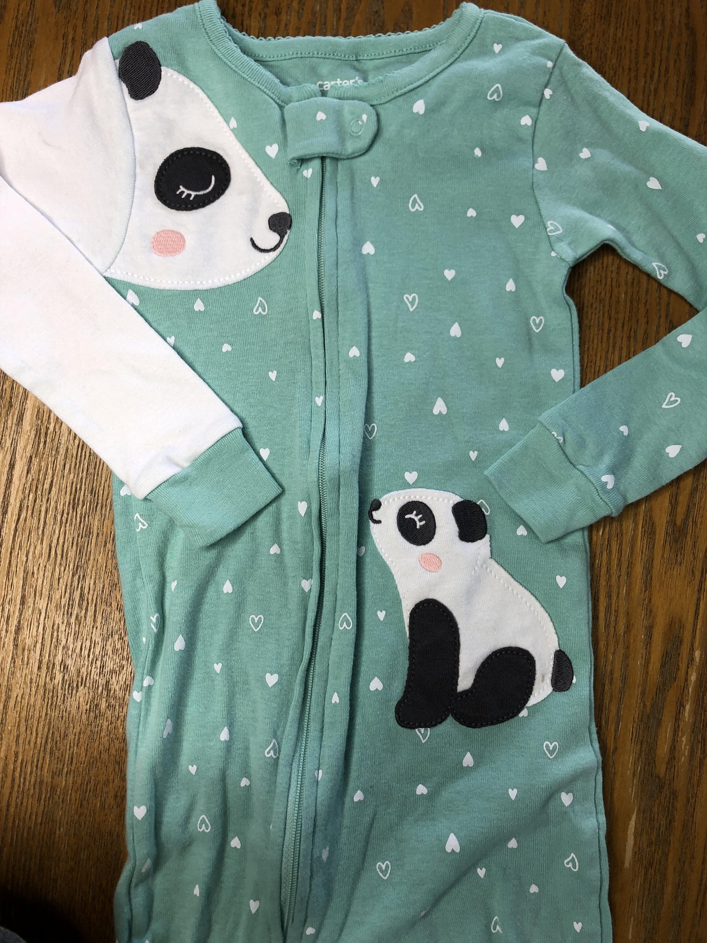 Carters Girls Turquoise | White Pajamas Size: 24 months Turquoise | White
