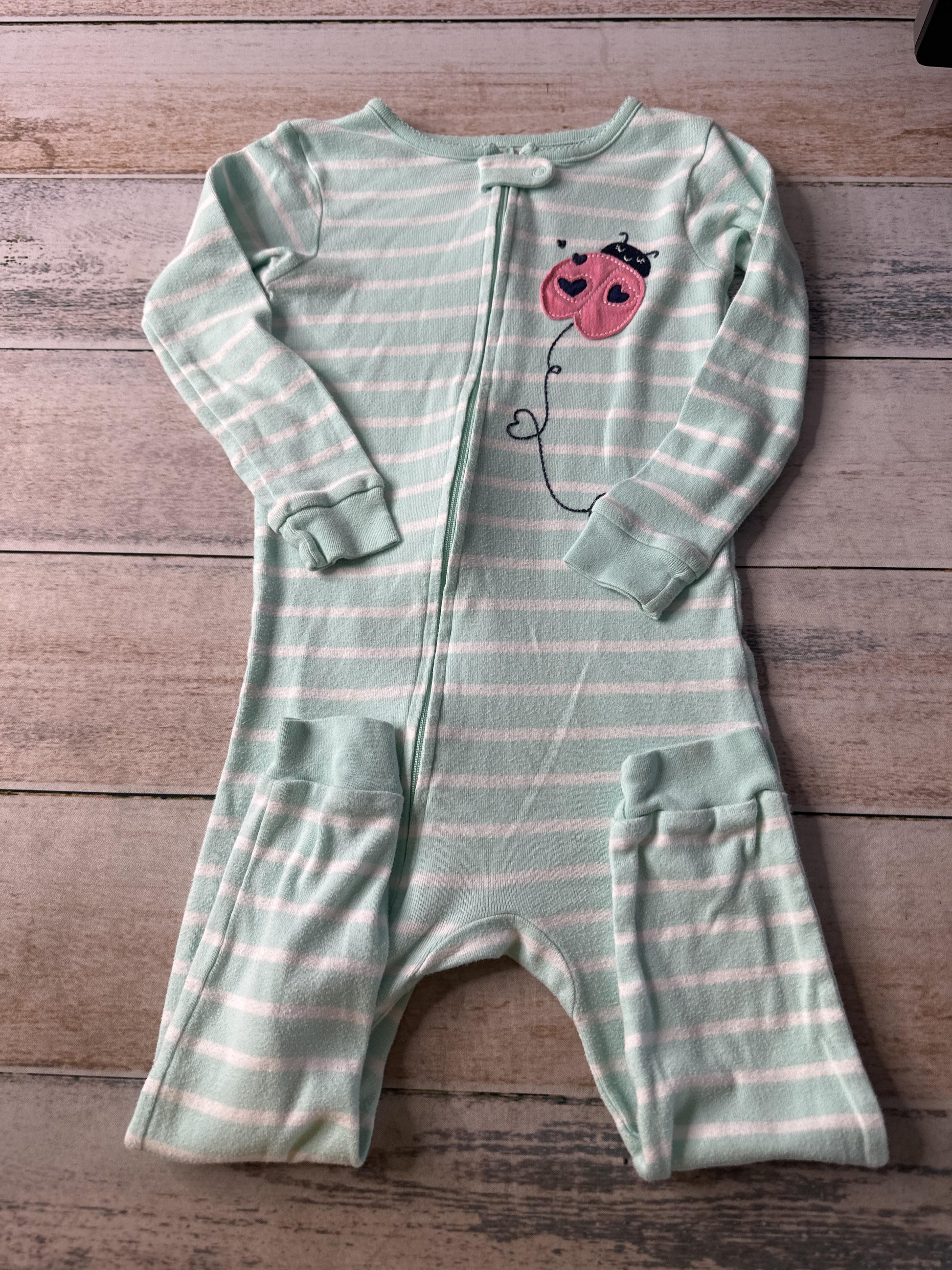 Carters Girls Turquoise | White Pajamas Size: 3T Turquoise | White