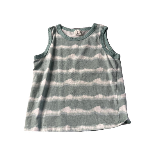 H&M Unisex Turquoise | White Button Down Short Sleeve Size: 2T Turquoise | White
