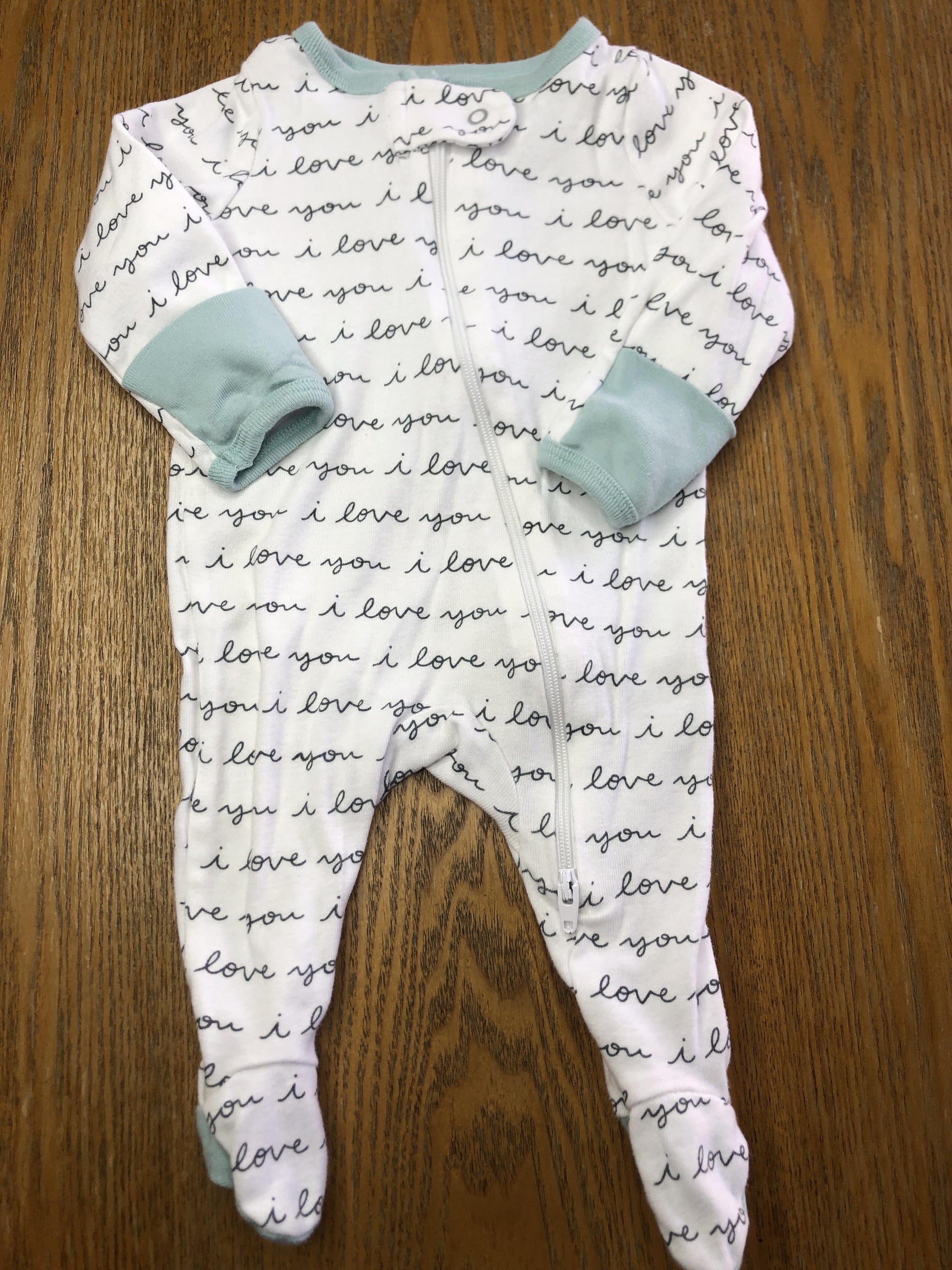 Carters Unisex Turquoise | White Pajamas Size: Newborn Turquoise | White