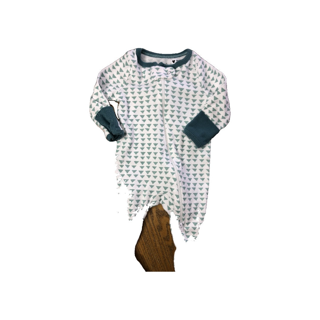 Cloud Island Unisex Turquoise | White Pajamas Size: Newborn Turquoise | White
