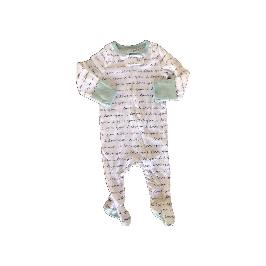 Cloud Island Girls Turquoise | White Pajamas Size: 0-3 months Turquoise | White