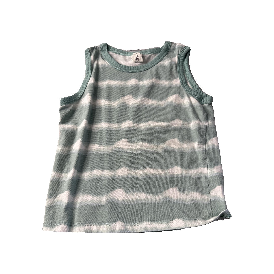 H&M Unisex Turquoise | White Button Down Short Sleeve Size: 2T Turquoise | White