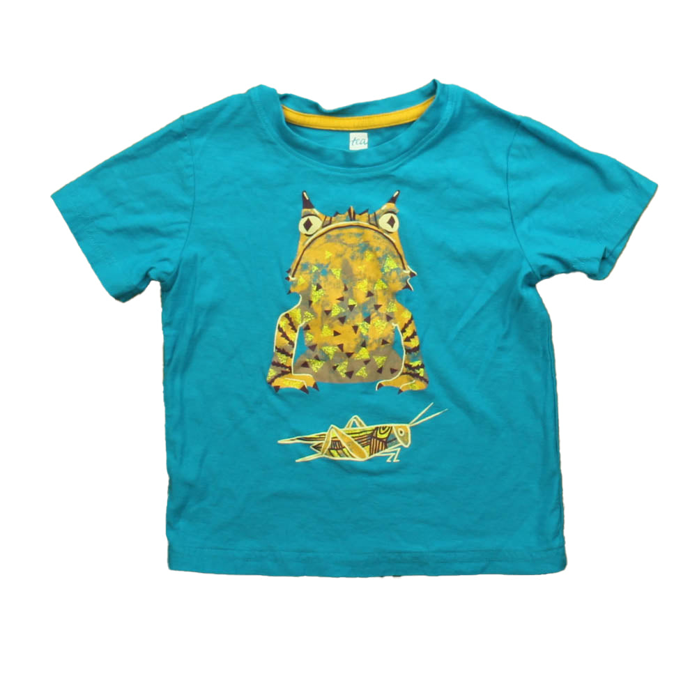 Tea Boys Turquoise | Yellow T-Shirt Size: 3T