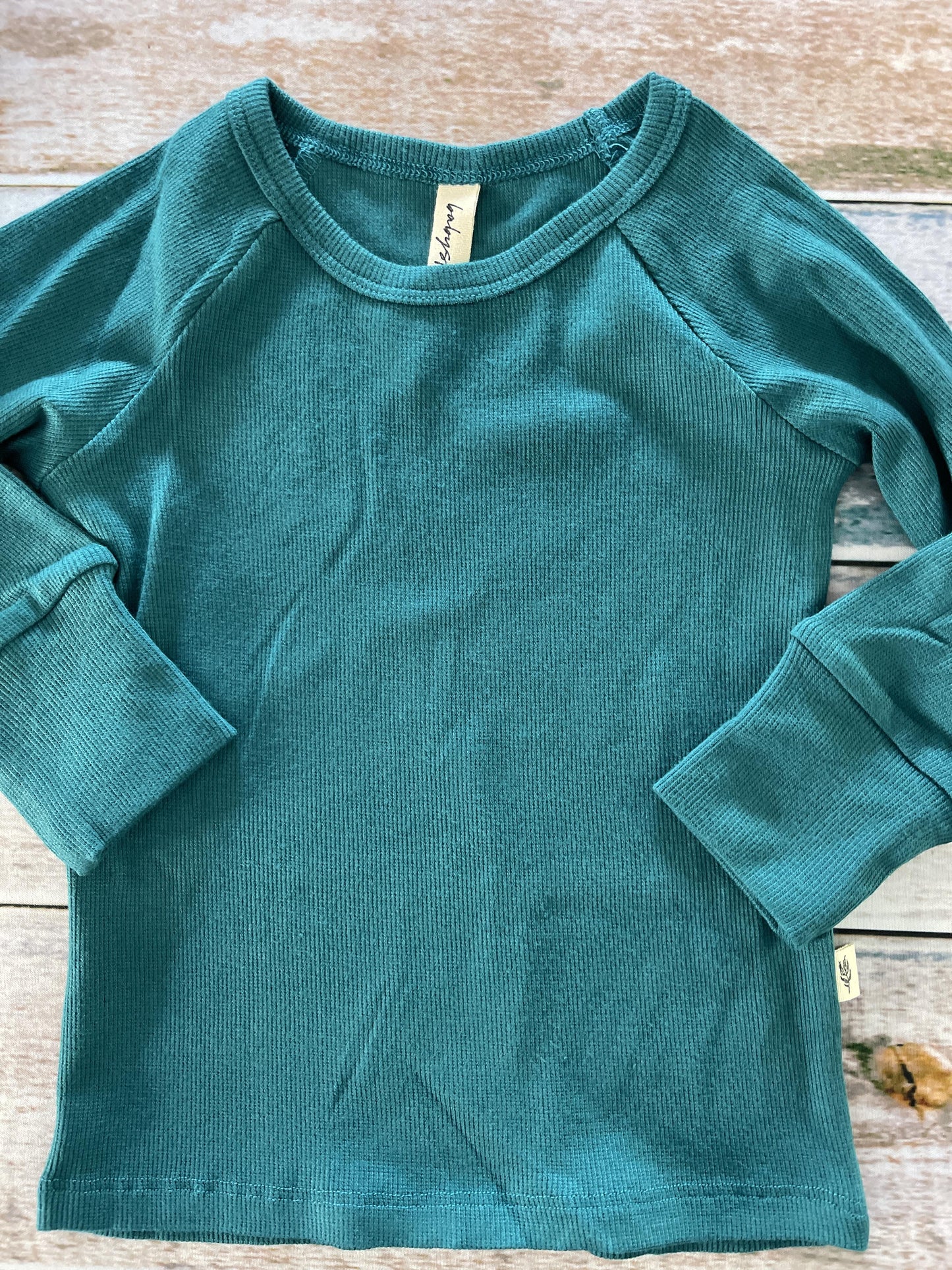 BabySprouts co Unisex Turquoise Long Sleeve T-Shirt Size: 18-24 months Turquoise