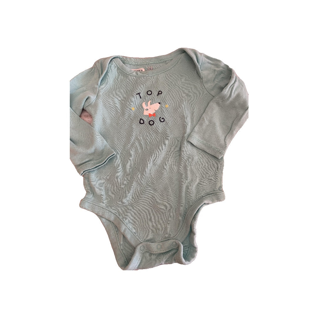 Gap Boys Turquoise Onesie Size: 6-12 months Turquoise