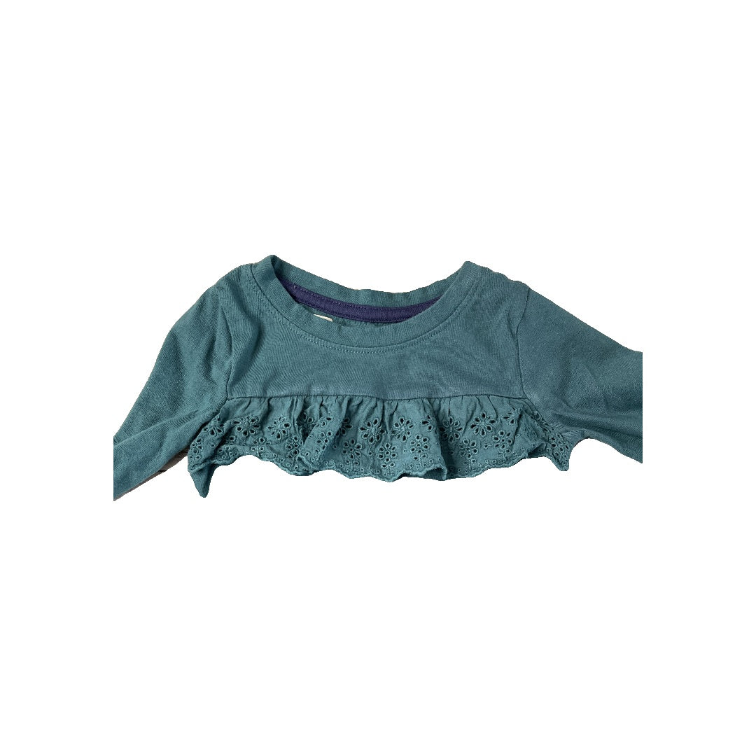 Cat & Jack Girls Turquoise Long Sleeve T-Shirt Size: 18 months Turquoise