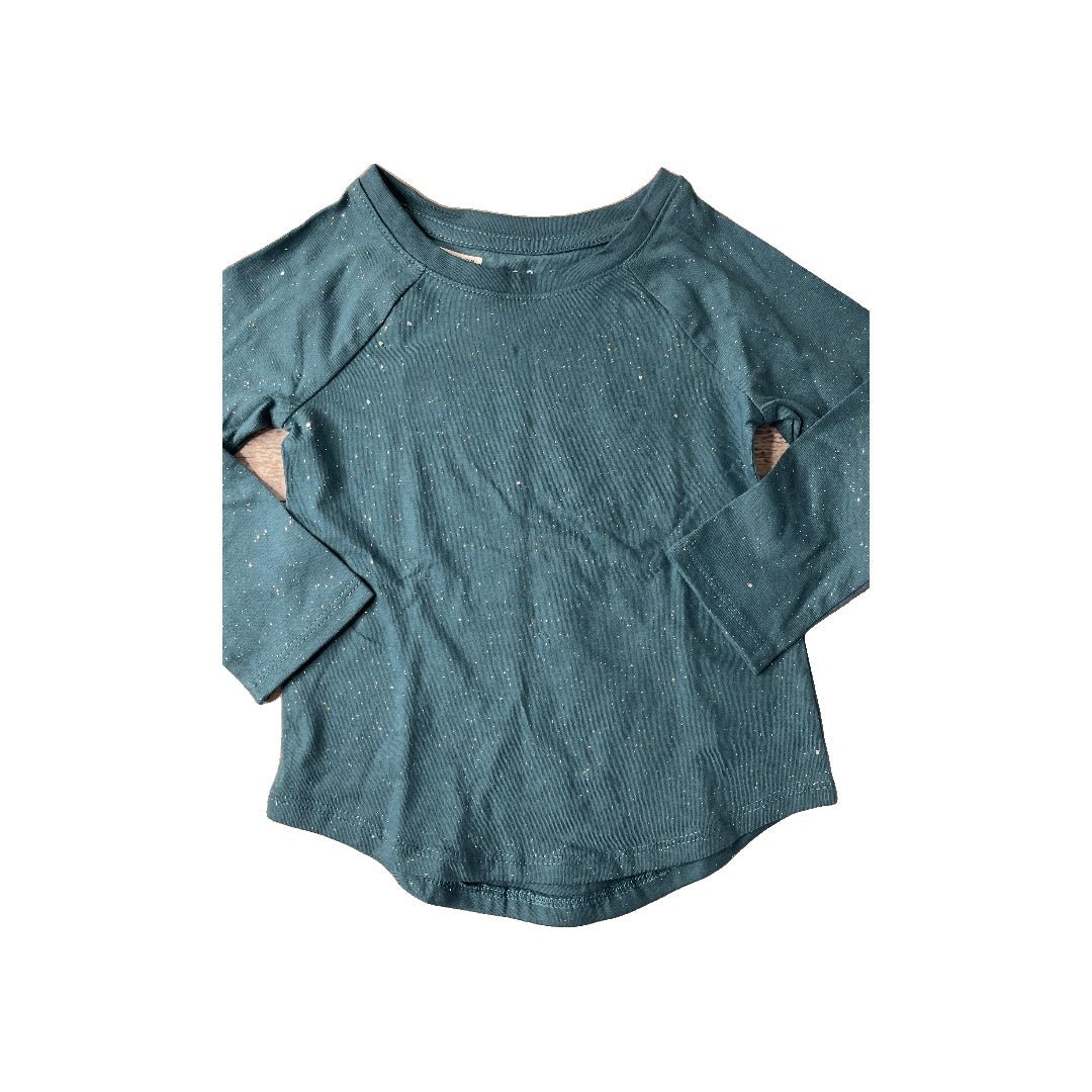 Cat & Jack Girls Turquoise Long Sleeve T-Shirt Size: 2T Turquoise