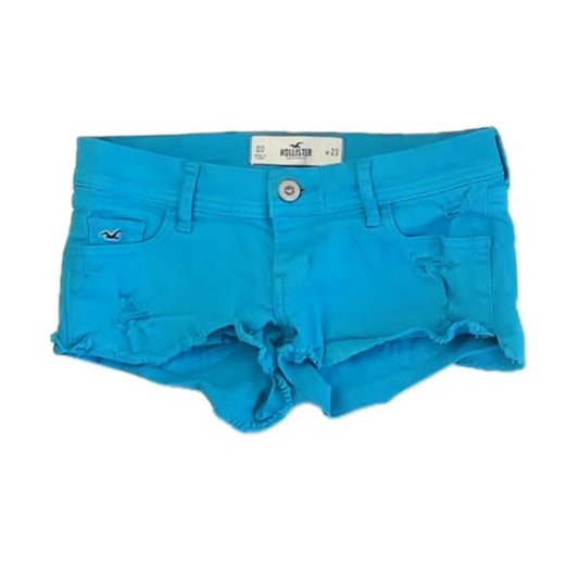 Hollister Girls Turquoise Jean Shorts Size: Junior 00 Turquoise