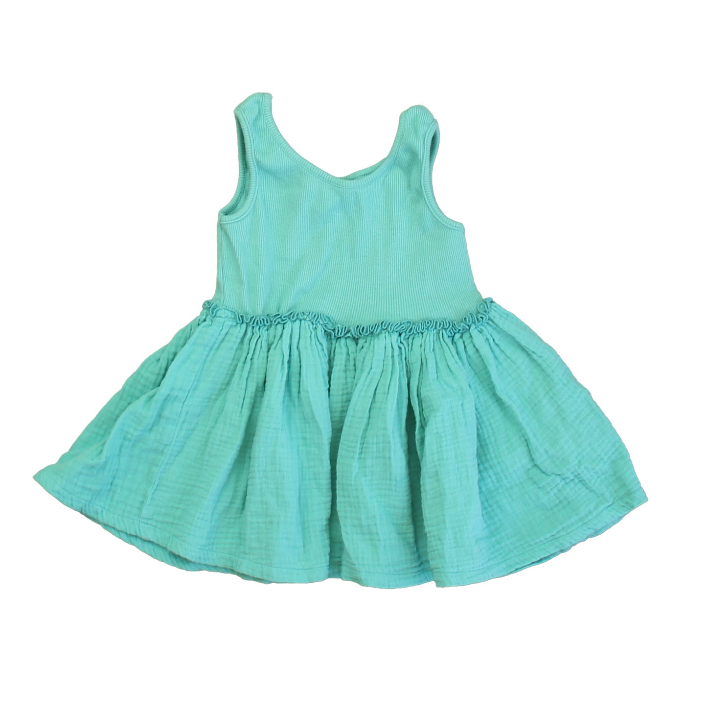 Zara Girls Turquoise Dress Size: 18-24 Months