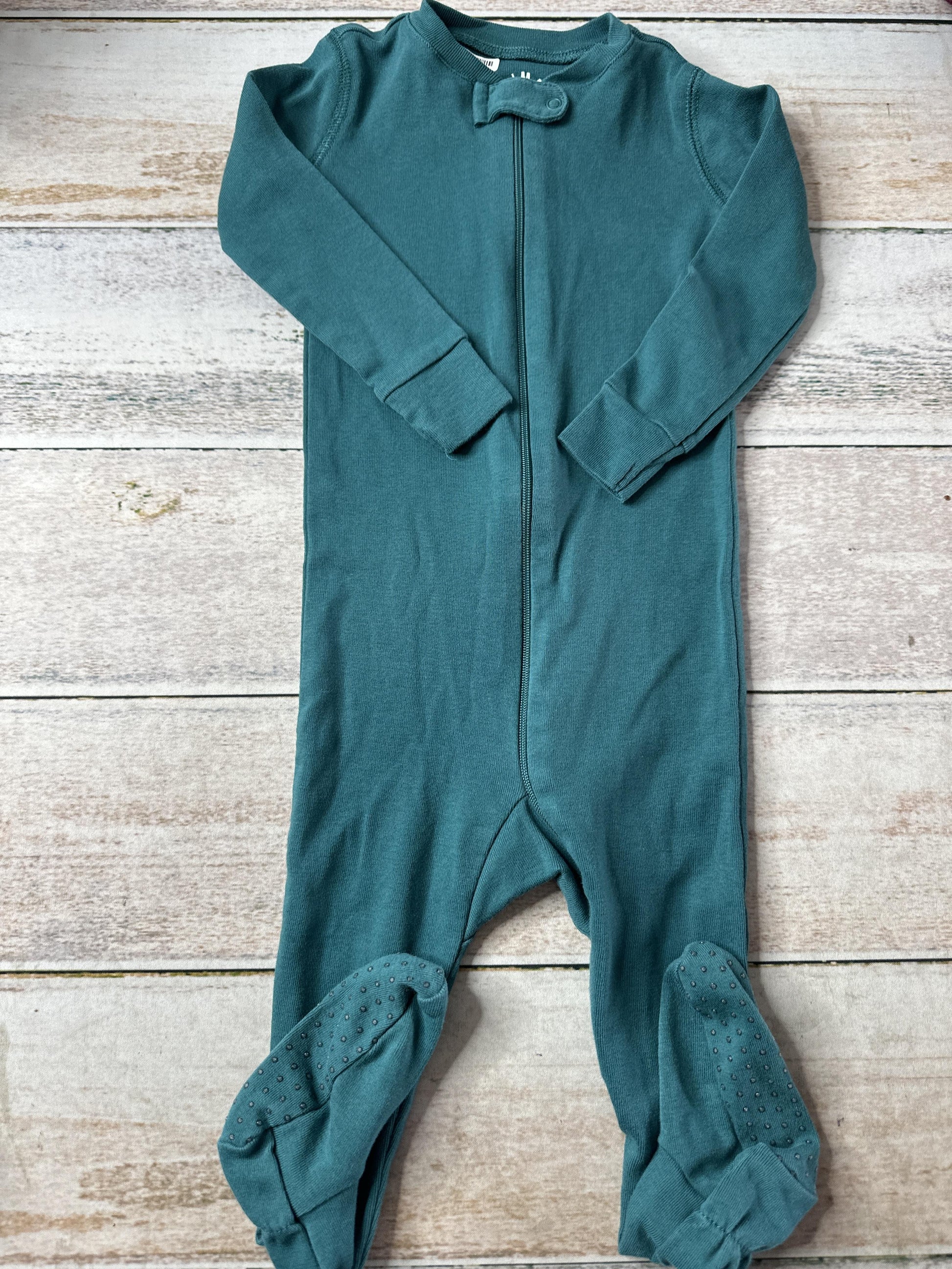 Primary Unisex Turquoise Pajamas Size: 12-18 months Turquoise