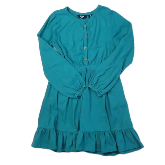 Lands' End Girls Turquoise Dress Size: 8 Years Turquoise