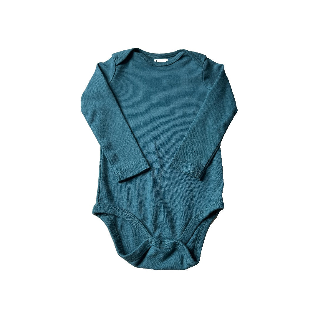 Primary Unisex Turquoise Onesie Size: 18-24 months Turquoise