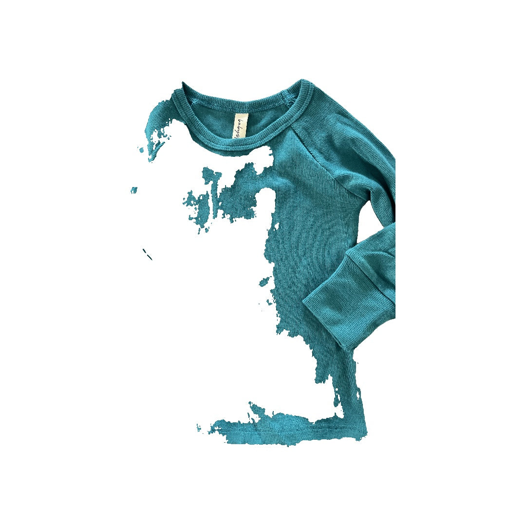 BabySprouts co Unisex Turquoise Long Sleeve T-Shirt Size: 18-24 months Turquoise