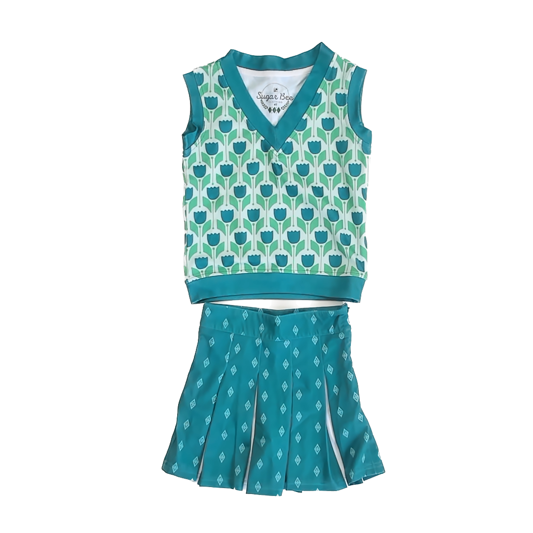 Sugar Bee Girls Turquoise Apparel Sets Size: 4T Turquoise