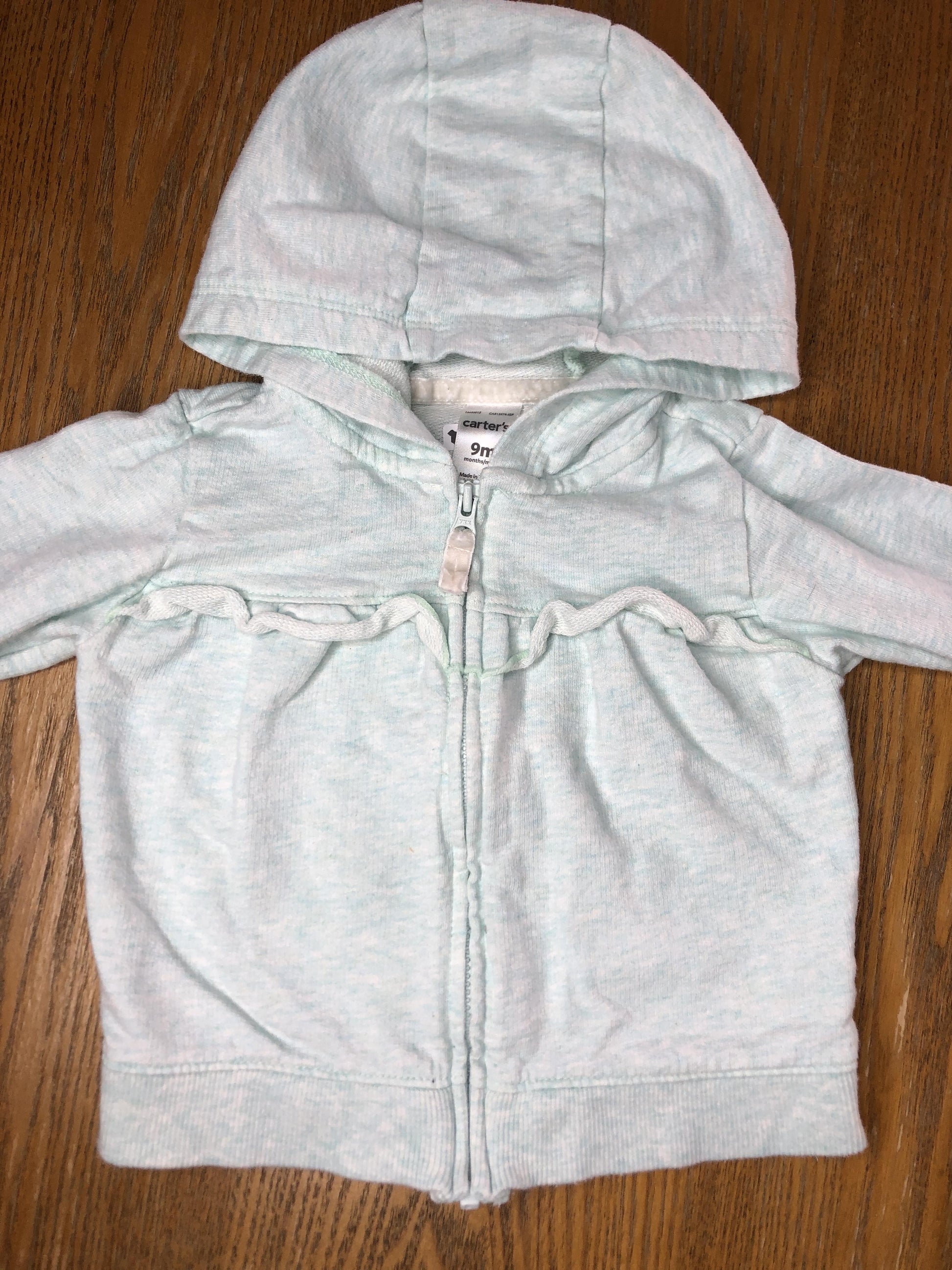 Carters Girls Turquoise Hoodie Size: 9 months Turquoise